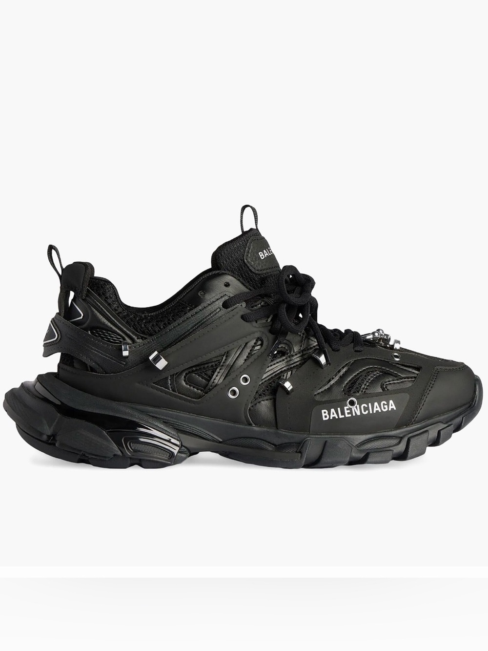 Balenciaga MEN'S TRACK PIERCING SNEAKER IN BLACK